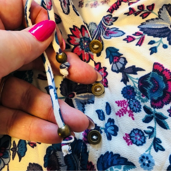 Joie Large Peasant Style Crop Top Ballon Sleeves Boho - Picture 4 of 16